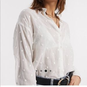 Stradivarius polka dot blouse